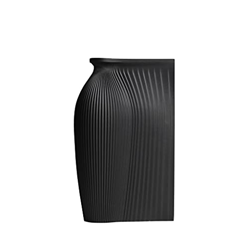 Vase für Dekor Moderne geometrische Harzvase, minimalistischer Blumenarrangementbehälter, kreativer Raum, Esstisch, Tischplatte, Mittelvase, Dekoration, Bürodekoration(Schwarz) von L3s9mPzVb4