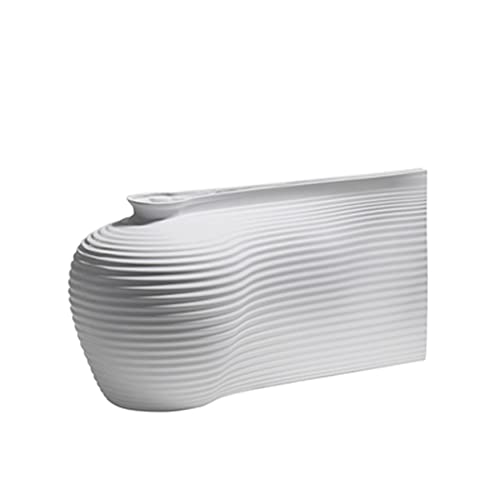 Vase für Dekor Moderne geometrische Harzvase, minimalistischer Blumenarrangementbehälter, kreativer Raum, Esstisch, Tischplatte, Mittelvase, Dekoration, Bürodekoration(Weiß) von L3s9mPzVb4