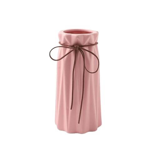 Vase für Dekor Moderne kleine Keramikvase, kreative und minimalistische Dekoration for Wohnzimmer, Desktop, Trockenblumenarrangement, Ornamente(Pink) von L3s9mPzVb4