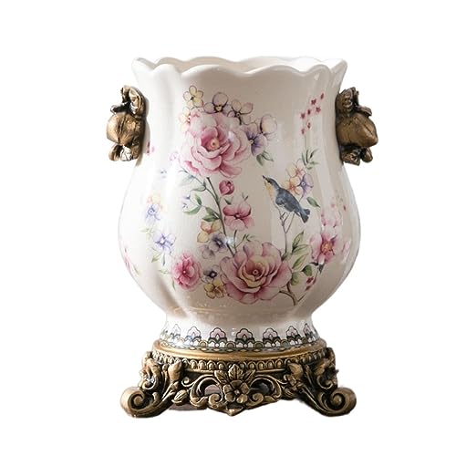 Vase für Dekor Neue Keramikvasen im chinesischen Stil, kreative Wohndekorationen, Keramikhandwerk, Vasendekorationen(C) von L3s9mPzVb4
