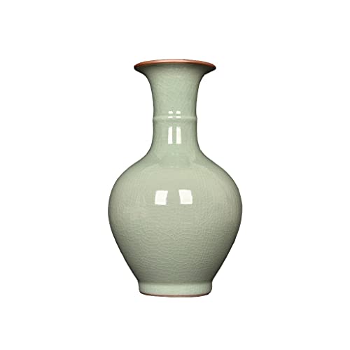 Vase für Dekor Retro-Keramik-Seladon-Vase im chinesischen Stil, Wohnzimmer, TV-Schrank, Blumenarrangement, Dekoration, Zuhause, Porzellanvase, Ornament von L3s9mPzVb4
