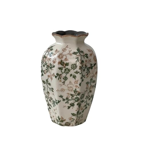 Vase für Dekor Spitze Keramik Kleine Vase Ornament Wohnzimmer Blumenarrangement Trockene Blume/Hydrokultur Dekorationen(Klein) von L3s9mPzVb4