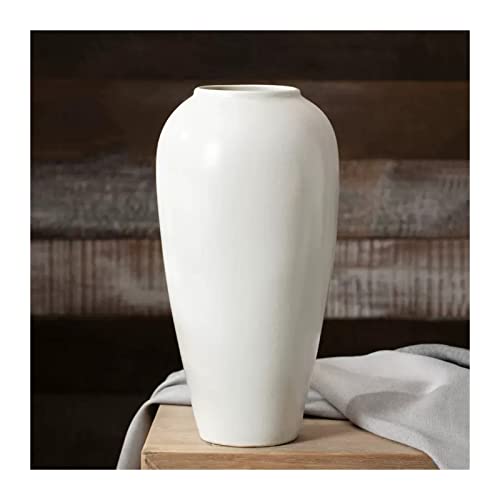 Vase für Dekor Weiße Vasen, chinesische Keramikvasen, Wasserkultur, Blumen, Trockenblumen, Blumenarrangement, einfache Haushaltsdekoration(Groß) von L3s9mPzVb4
