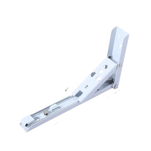 2 STÜCKE 8-14 Zoll Einstellbare Wandmontage Dreieck Klappwinkel Halterung Bank Tisch Regal Möbel Schwere Unterstützung Klappkonsole(2PCS White 12inch) von L6NqIAG