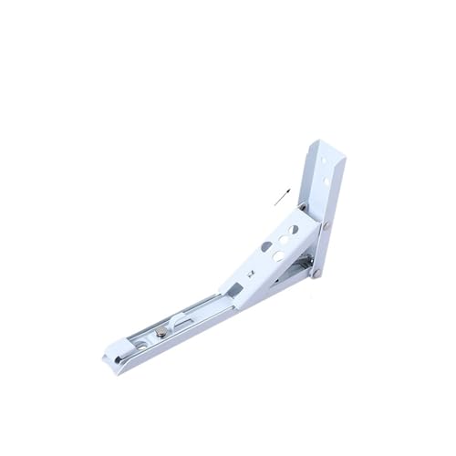 2 STÜCKE 8-14 Zoll Einstellbare Wandmontage Dreieck Klappwinkel Halterung Bank Tisch Regal Möbel Schwere Unterstützung Klappkonsole(2PCS White 8inch) von L6NqIAG