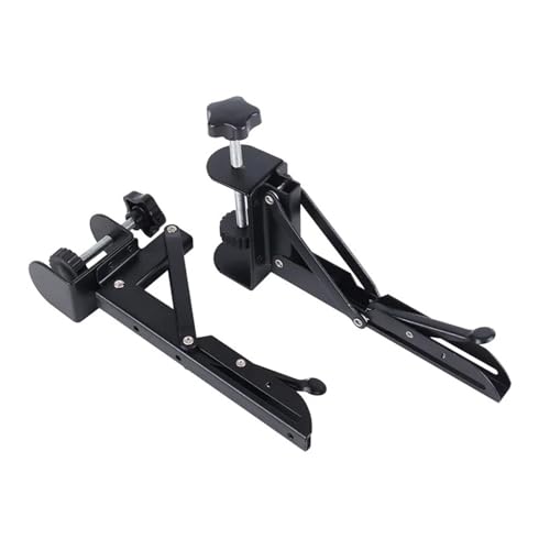 2 STÜCKE L-förmige, faltbare Desktop-Halterung, robuste, stanzfreie, platzsparende Desktop-Verlängerungsplattenhalterung, Hardware-Zubehör Klappkonsole(Black) von L6NqIAG