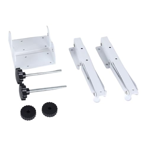 2 STÜCKE L-förmige, faltbare Desktop-Halterung, robuste, stanzfreie, platzsparende Desktop-Verlängerungsplattenhalterung, Hardware-Zubehör Klappkonsole(White) von L6NqIAG
