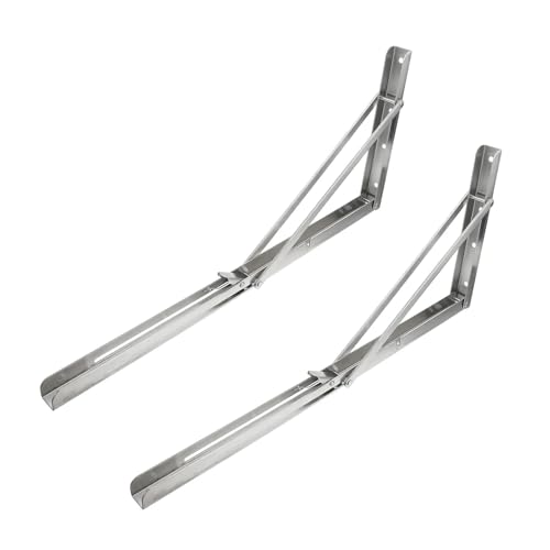 2 stücke Klapp Regal Klammern Einstellbare Wand Montiert Dreieck Zusammenklappbare Möbel Hardware Klappkonsole von L6NqIAG