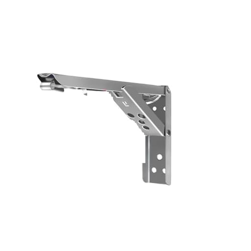 2PCS 8/10/12/14 Zoll Klapp Dreieck Regal Halterung Einstellbare Unterstützung Wand Bank Tisch Klappkonsole(Silver 14 Inch) von L6NqIAG