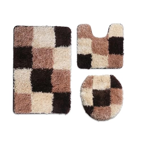 L6NqIAG Floor Mat Household Bathroom Water Absorption Combination Set of Three Pieces Badezimmer Teppiche Sets(3) von L6NqIAG