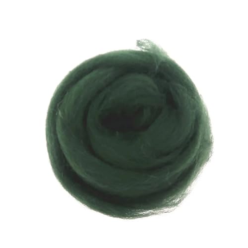 L6NqIAG Wollfaser Wolle Roving Grüne Serie Nadelfilzen Handgemachtes Spinnen DIY Bastelmaterial Werkzeug Nadelfilzwolle(35,100g) von L6NqIAG