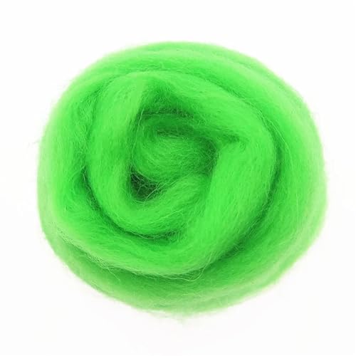 L6NqIAG Wollfaser Wolle Roving Nadelfilzen Handgemachte Spinnerei DIY Handwerk Materialien Werkzeug Nadelfilzwolle(43,100g) von L6NqIAG