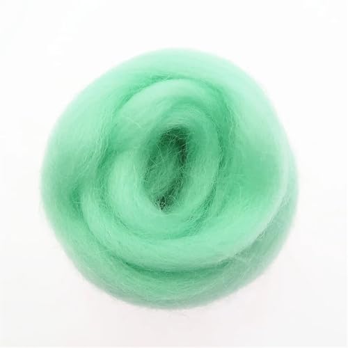 L6NqIAG Wollfaser Wolle Roving Nadelfilzen Handgemachte Spinnerei DIY Handwerk Materialien Werkzeug Nadelfilzwolle(94,100g) von L6NqIAG