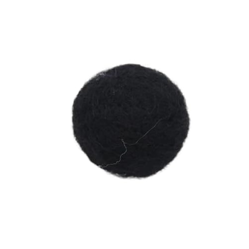 L6NqIAG Wollfilz-Bälle, rund, bunt, for Basteln, for DIY-Dekoration, Nähzubehör, 10 Stück/3 cm Nadelfilzwolle(Black) von L6NqIAG