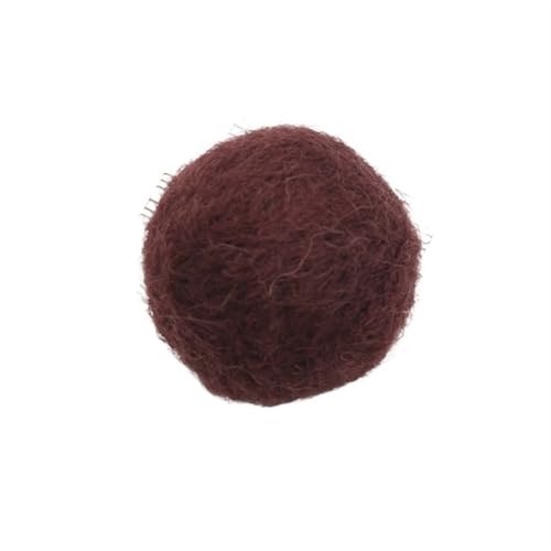 L6NqIAG Wollfilz-Bälle, rund, bunt, for Basteln, for DIY-Dekoration, Nähzubehör, 10 Stück/3 cm Nadelfilzwolle(Brown) von L6NqIAG