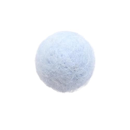 L6NqIAG Wollfilz-Bälle, rund, bunt, for Basteln, for DIY-Dekoration, Nähzubehör, 10 Stück/3 cm Nadelfilzwolle(Light Blue) von L6NqIAG