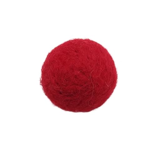 L6NqIAG Wollfilz-Bälle, rund, bunt, for Basteln, for DIY-Dekoration, Nähzubehör, 10 Stück/3 cm Nadelfilzwolle(Red) von L6NqIAG