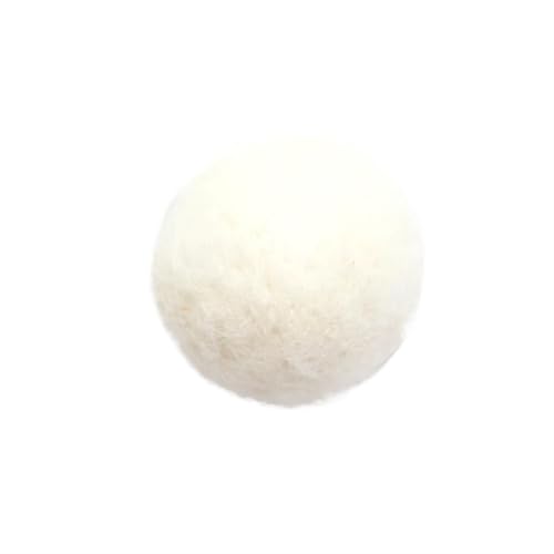 L6NqIAG Wollfilz-Bälle, rund, bunt, for Basteln, for DIY-Dekoration, Nähzubehör, 10 Stück/3 cm Nadelfilzwolle(White) von L6NqIAG