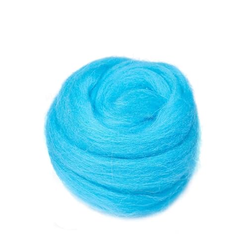 L6NqIAG Wollfilzfaser, weiches Roving, Wollfaser, DIY-Handwerk, Nadelfilzmaterialien, Werkzeug for Anfänger Nadelfilzwolle(S49,10g) von L6NqIAG