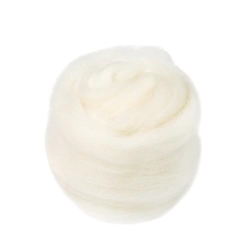 L6NqIAG Wollfilzfaser, weiches Roving, Wollfaser, DIY-Handwerk, Nadelfilzmaterialien, Werkzeug for Anfänger Nadelfilzwolle(S60,50g) von L6NqIAG