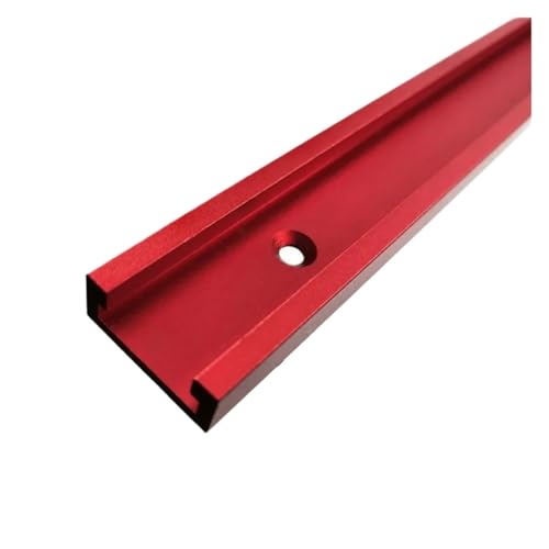 T-Slot Aluminiumlegierung Gehrungsschiene T Schiebeschieber Schrauben Mutternsatz Holzbearbeitung T-Schienenvorrichtung Vorrichtungswerkzeuge T-Slot Schiene(T30 Red,600mm) von L6NqIAG
