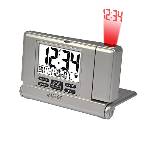 La Crosse Technology WT525 Projektionswecker mit USB-Anschluss, Grau von La Crosse Technology