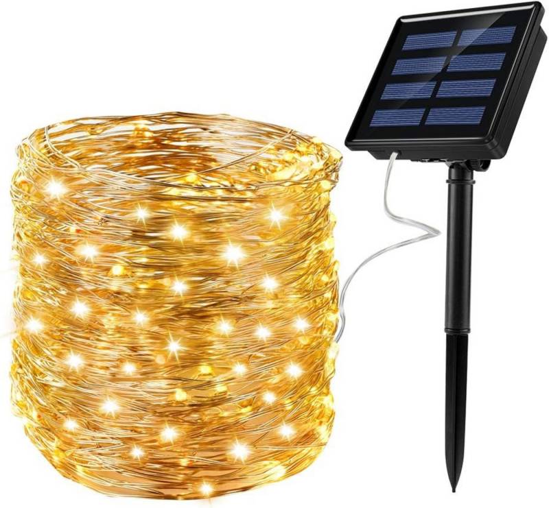 LA CUTE LED-Lichterkette Solar LED Lichterkette 120 LEDs 12m – Außen & Innen, wasserdicht, 120-flammig, Solarbetrieben, wasserdicht, 8 Modi, flexible Kupferdraht-Lichterkette LA CUTE LED-Lichterkette Solar LED Lichterkette 120 LEDs 12m – Außen & Innen, wasserdicht, 120-flammig, Solarbetrieben, wasserdicht, 8 Modi, flexible Kupferdraht-Lichterkette von LA CUTE