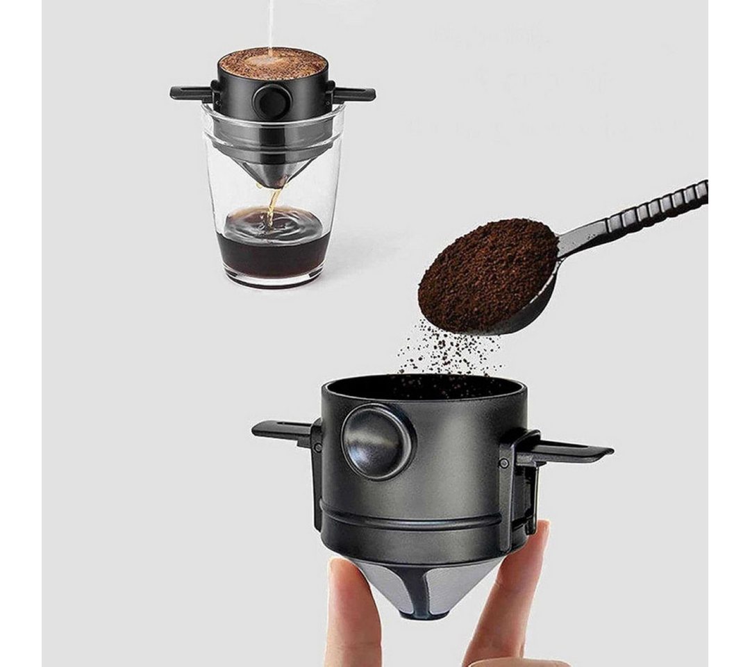 LA CUTE Permanentfilter Outdoor Kaffeefilter Kompakt, Edelstahl, Tragbar ideal für unterwegs, Doppelter Edelstahlfilter, klappbare Stützen, hitzebeständig. LA CUTE Permanentfilter Outdoor Kaffeefilter Kompakt, Edelstahl, Tragbar ideal für unterwegs, Doppelter Edelstahlfilter, klappbare Stützen, hitzebeständig. von LA CUTE
