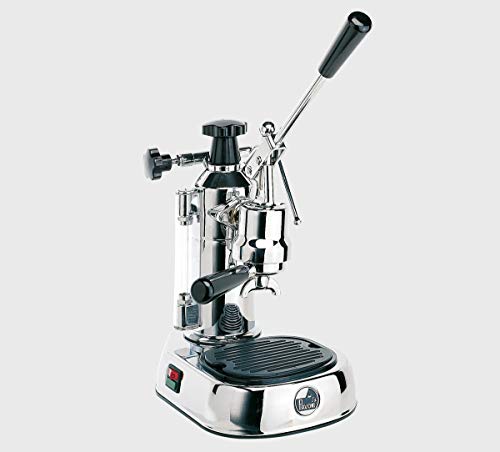 LaGondola Bundle – Maschine Caffe 'Espresso Chrom La Pavoni Europiccola Tamper Metall Motta Halter Filterhalter und Set 6 lustige Tassen Becher aus Glas – Made in Italy von LA GONDOLA