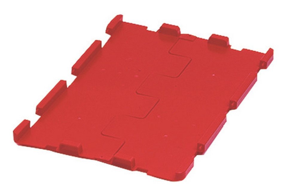LA KA PE Stapelbox (4 Stück), Klappdeckel rot für VTK 400 (Pack a) von LA KA PE