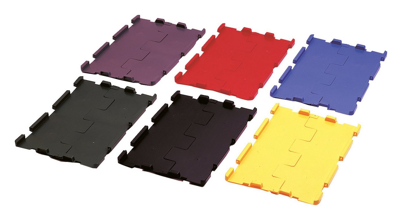 LA KA PE Stapelbox (4 Stück), Klappdeckel schwarz für VTK 400 Pack a von LA KA PE