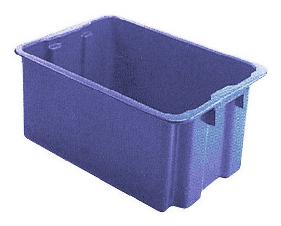 LA KA PE Stapelbox (60 Liter), Drehstapelbehälter 60 l 650 x 450 x 280 mm blau von LA KA PE