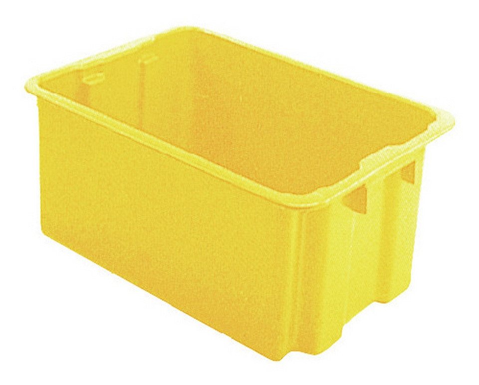 LA KA PE Stapelbox (60 Liter), Drehstapelbehälter 60 l 650 x 450 x 280 mm gelb von LA KA PE