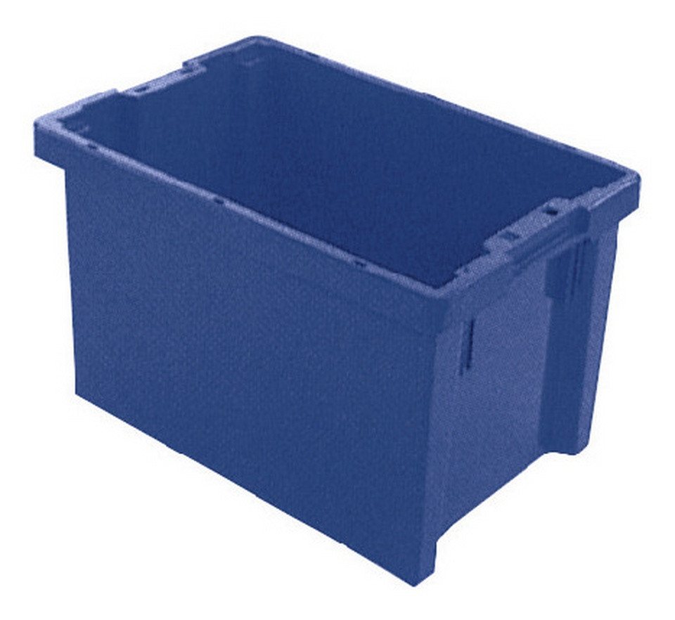 LA KA PE Stapelbox (65 Liter), Drehstapelbehälter 65 l 600 x 400 x 350 mm blau von LA KA PE