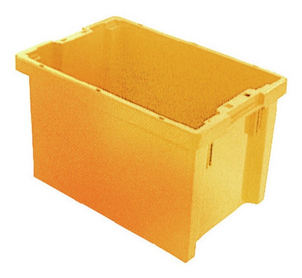 LA KA PE Stapelbox (65 Liter), Drehstapelbehälter 65 l 600 x 400 x 350 mm gelb von LA KA PE