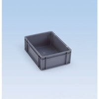 La-ka-pe - Transport-Stapelkasten B600xT400xH75 mm grau, geschlossen ohne Griffloch von LA-KA-PE