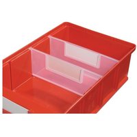 Trennwand für Regalkasten b. 186 mm pp transparent von LA-KA-PE