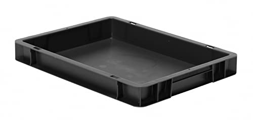 der ROLLENDE SHOP - ESD Euro-Stapelbehälter 400x300x50 mm schwarz von LA-KA-PE