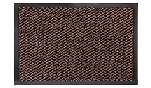 LA KO Sauberlaufmatte Luzern Größen - Fußmatte aus Polypropylen / Rücken mit erhöhter Rutschfestigkeit (braun, 60 x 90 cm) von LA KO