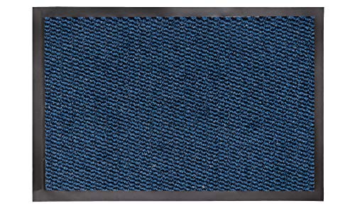 LAKO Sauberlaufmatte Luzern Größen - Fußmatte aus Polypropylen / Rücken mit erhöhter Rutschfestigkeit (blau, 60 x 90 cm) von LA KO