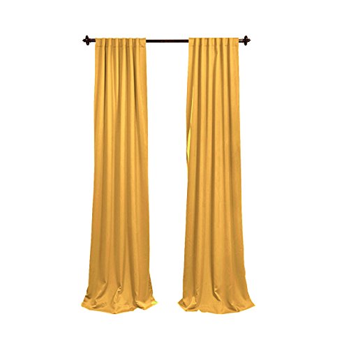 LA Linen Popeline-Hintergrund, Polyester, Gold, 243,8 x 147,3 cm, 2 Stück von LA Linen