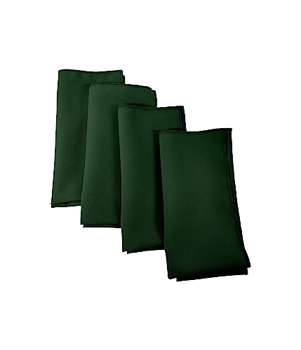 LA Linen 4er-Pack Poly-Mischgewebe-Servietten – weiche Stoffservietten – waschbare Wiederverwendbare Servietten – Flecken- und Knitterfestigkeit – Abendessenservietten – Hochzeitsservietten – von LA Linen