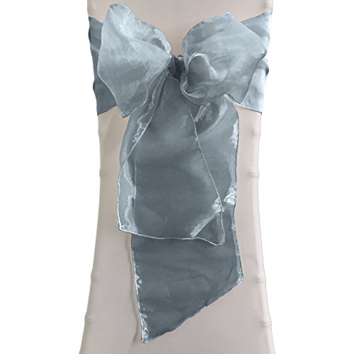 LA Linen Organza-Schleifen, transparent, 20,3 x 274,3 cm, Marineblau, 10 Stück, Polyester, blau, 20.32 x 274.32 x 0.02 cm von LA Linen