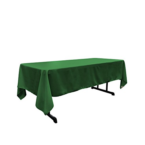 LA Linen Polyester Poplin Rectangular Tablecloth, 60" x 102", Emerald Green von LA Linen