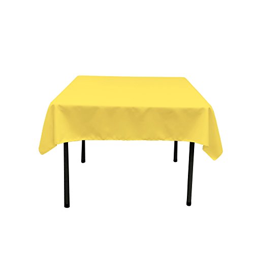 LA Linen Quadratische Tischdecke aus Polyester/Popeline, Polyester, hellgelb, 132 x 132 x 0.04 cm LA Linen Quadratische Tischdecke aus Polyester/Popeline, Polyester, hellgelb, 132 x 132 x 0.04 cm von LA Linen