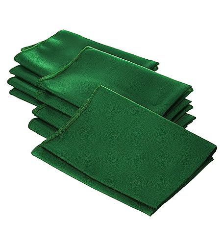 LA Linen Popeline Servietten, Polyester, Smaragdgrün, 45,7 x 45,7 cm, 10 Stück von LA Linen