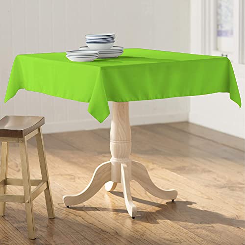 LA Tischdecke, Leinen, Polyester, Popeline, quadratisch Casual 58" x 58" Lime von LA Linen