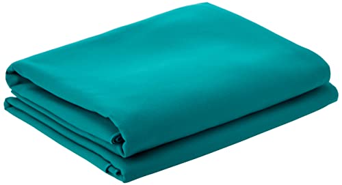 LA Linen Popeline-Hintergrund, Polyester, Blaugrün, 243,8 x 147,3 cm, 2 Stück von LA Linen