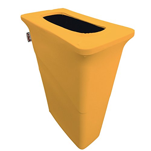 La Leinen Stretch Trash kann Cover für Slim Jim, Mikrofaser/Polyester/Spandex, gelb, 23 gal von LA Linen