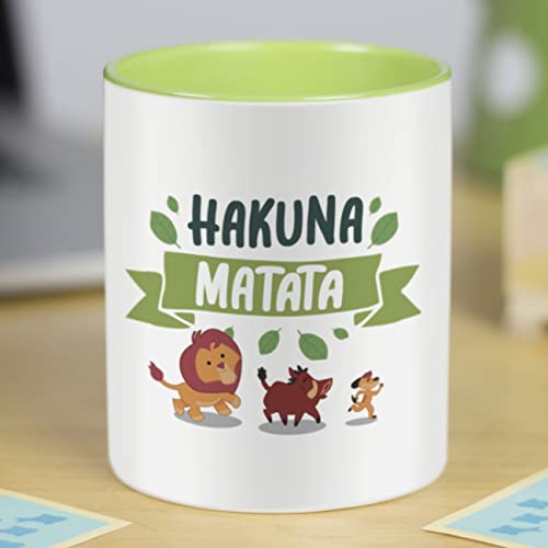 LA MENTE ES MARAVILLOSA - Keramiktasse mit Phrase | Hakuna Matata | 330 ml, Originelles Geschenk für Eine Besondere Person, Tasse Kaffee und Tee von LA MENTE ES MARAVILLOSA